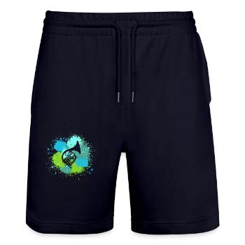 Hornist Waldhorn - Stanley/Stella Unisex Bio Joggingshorts Trainer  - Dark navy - Vorne - Nik (191cm) & Marisol (170cm)
