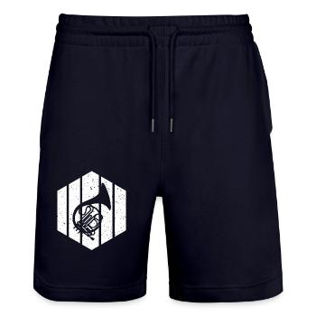 Hornist Waldhorn - Stanley/Stella Unisex Bio Joggingshorts Trainer  - Dark navy - Vorne - Nik (191cm) & Marisol (170cm)