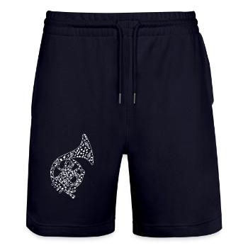 Hornist Waldhorn - Stanley/Stella Unisex Bio Joggingshorts Trainer  - Dark navy - Vorne - Nik (191cm) & Marisol (170cm)