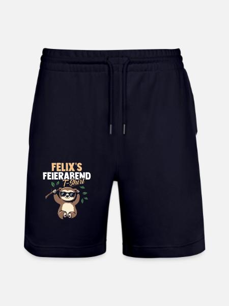 Sloth Felix - Stanley/Stella Trainer Unisex Organic Jogging Shorts - dark navy