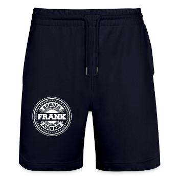 Frank - Stanley/Stella Trainer Unisex Organic Jogging Shorts - dark navy - Front - Nik (191cm) & Marisol (170cm)
