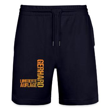 Gerhard - Short de jogging bio TRAINER Stanley/Stella unisexe - marine foncé - Devant - Nik (191cm) & Marisol (170cm)