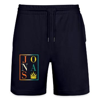 Jonas - Stanley/Stella Trainer Unisex Organic Jogging Shorts - dark navy - Front - Nik (191cm) & Marisol (170cm)