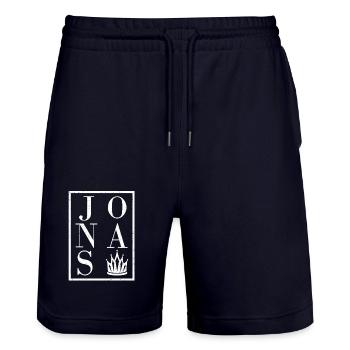 Jonas - Stanley/Stella Unisex Bio Joggingshorts Trainer  - Dark navy - Vorne - Nik (191cm) & Marisol (170cm)