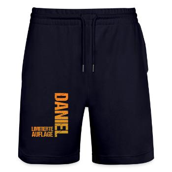 Daniel - Stanley/Stella Unisex Bio Joggingshorts Trainer  - Dark navy - Vorne - Nik (191cm) & Marisol (170cm)