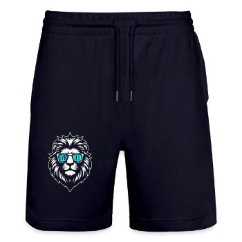 Löwe Daniel - Stanley/Stella Unisex Bio Joggingshorts Trainer  - Dark navy - Vorne - Nik (191cm) & Marisol (170cm)