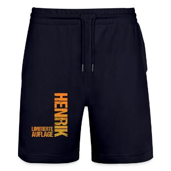 Henrik - Stanley/Stella Unisex Bio Joggingshorts Trainer  - Dark navy - Vorne - Nik (191cm) & Marisol (170cm)