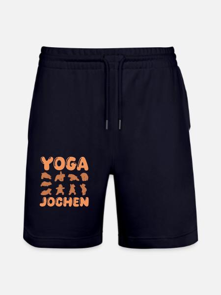 Katze Yoga Jochen - Stanley/Stella Unisex Bio Joggingshorts Trainer  - Dark navy