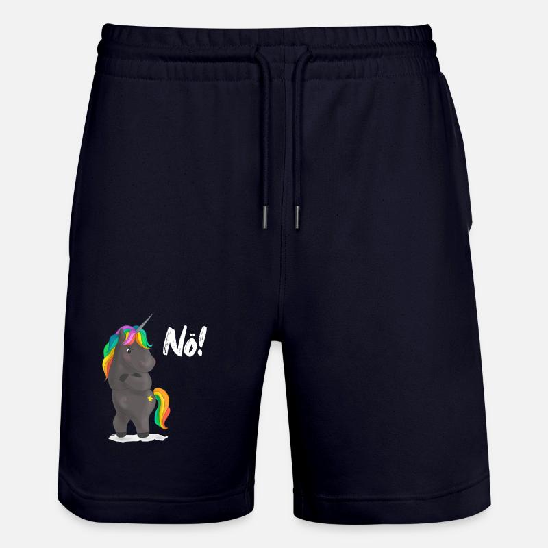 Verärgerter Regenbogen-Pony mit Witz - Stanley/Stella Unisex Bio Joggingshorts Trainer  - Dark navy