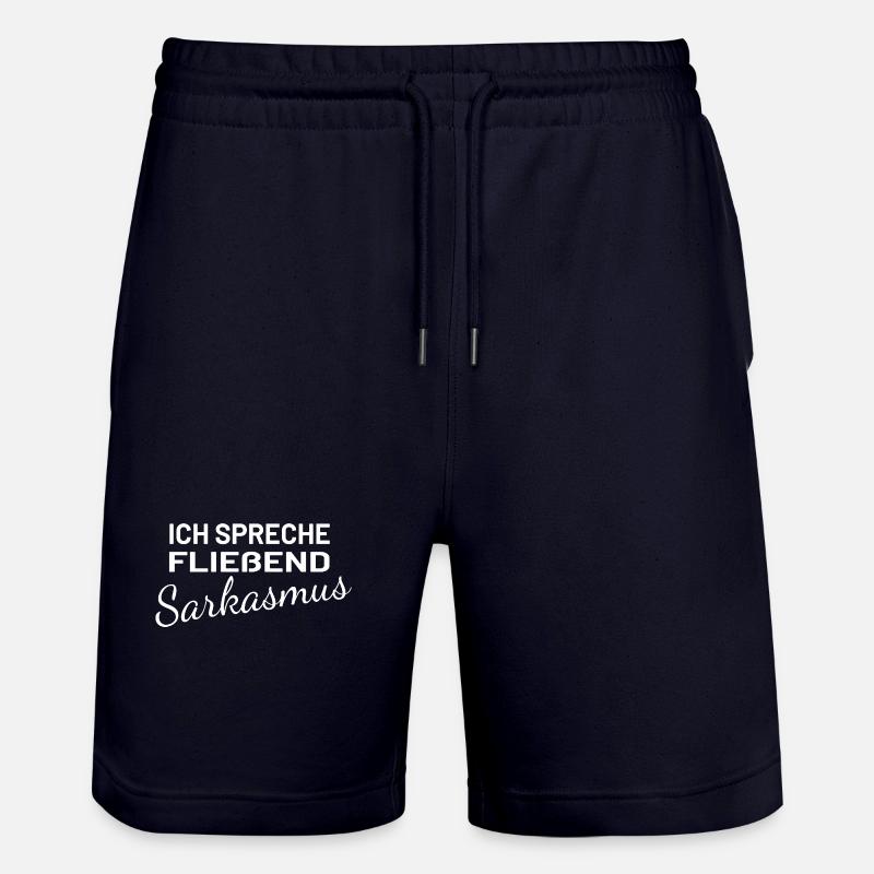 Ich spreche fließend Sarkasmus - Stanley/Stella Unisex Bio Joggingshorts Trainer  - Dark navy