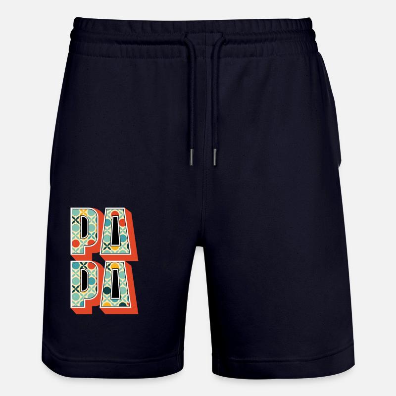 Papa et le style rétro - Short de jogging bio TRAINER Stanley/Stella unisexe - marine foncé