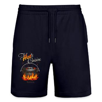 Dutch Oven Hot Cuisine - Stanley/Stella Unisex Bio Joggingshorts Trainer  - Dark navy - Vorne - Nik (191cm) & Marisol (170cm)