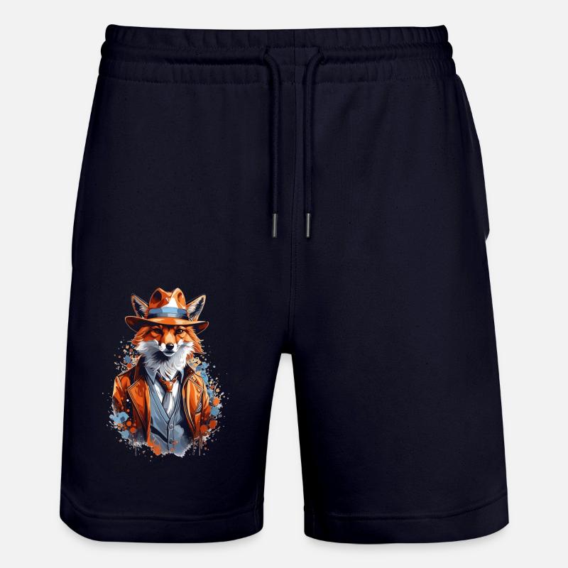 Fuchs mit Hut - Stanley/Stella Unisex Bio Joggingshorts Trainer  - Dark navy