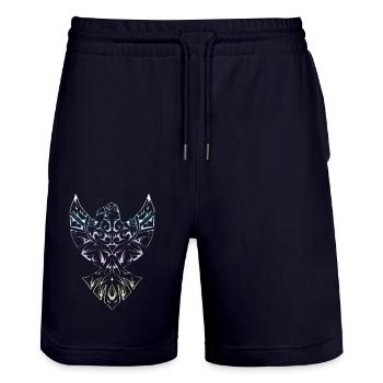 Tatouage Tribal Aigle Tatouage Aztèque - Short de jogging bio TRAINER Stanley/Stella unisexe - marine foncé - Devant - Nik (191cm) & Marisol (170cm)