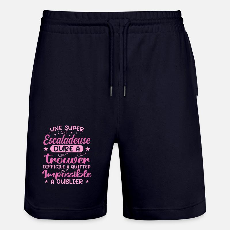 Ein Superkletterer - Kletterer Geschenk - Stanley/Stella Unisex Bio Joggingshorts Trainer - Dark navy