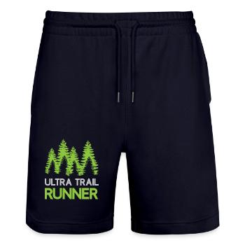 Ultra Trail Runner - Stanley/Stella Trainer Unisex Organic Jogging Shorts - dark navy - Front - Nik (191cm) & Marisol (170cm)