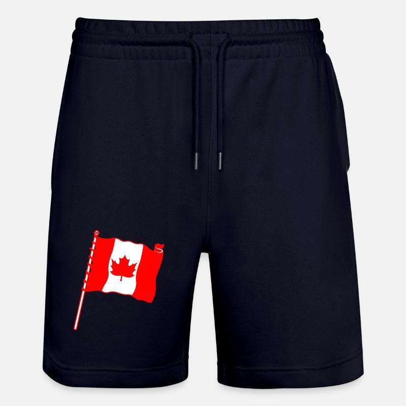 Drapeau : Feuille d’érable du Canada - Short de jogging bio TRAINER Stanley/Stella unisexe - marine foncé
