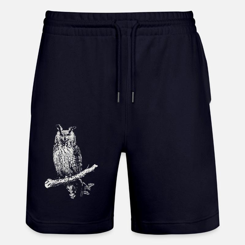 Die Eule - Stanley/Stella Unisex Bio Joggingshorts Trainer  - Dark navy