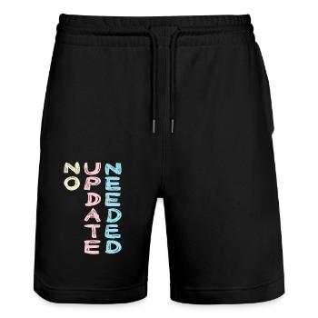 No Update colourful - Stanley/Stella Unisex Bio Joggingshorts Trainer  - Schwarz - Vorne - Nik (191cm) & Marisol (170cm)