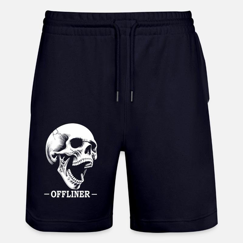 Crying Skull - Stanley/Stella Unisex Bio Joggingshorts Trainer - Dark navy