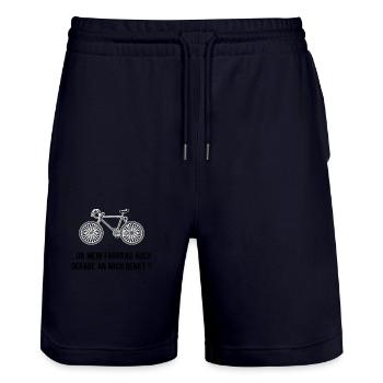 Bicycle Cycling Cycling Cycling Cycling Tour Road Bike - Stanley/Stella Trainer Unisex Organic Jogging Shorts - dark navy - Front - Nik (191cm) & Marisol (170cm)