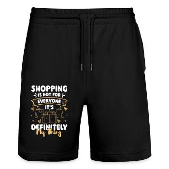 Einkauf Shopaholik Kaufen Schuhe - Stanley/Stella Unisex Bio Joggingshorts Trainer  - Schwarz - Vorne - Nik (191cm) & Marisol (170cm)