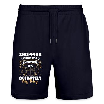 Shopping Shopaholik Acheter des chaussures - Short de jogging bio TRAINER Stanley/Stella unisexe - marine foncé - Devant - Nik (191cm) & Marisol (170cm)