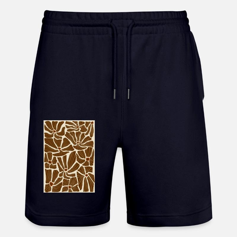 Motif de fleurs - Short de jogging bio TRAINER Stanley/Stella unisexe - marine foncé
