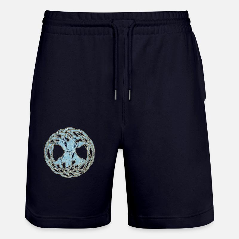 lebensbaum e 55 - Stanley/Stella Unisex Bio Joggingshorts Trainer  - Dark navy