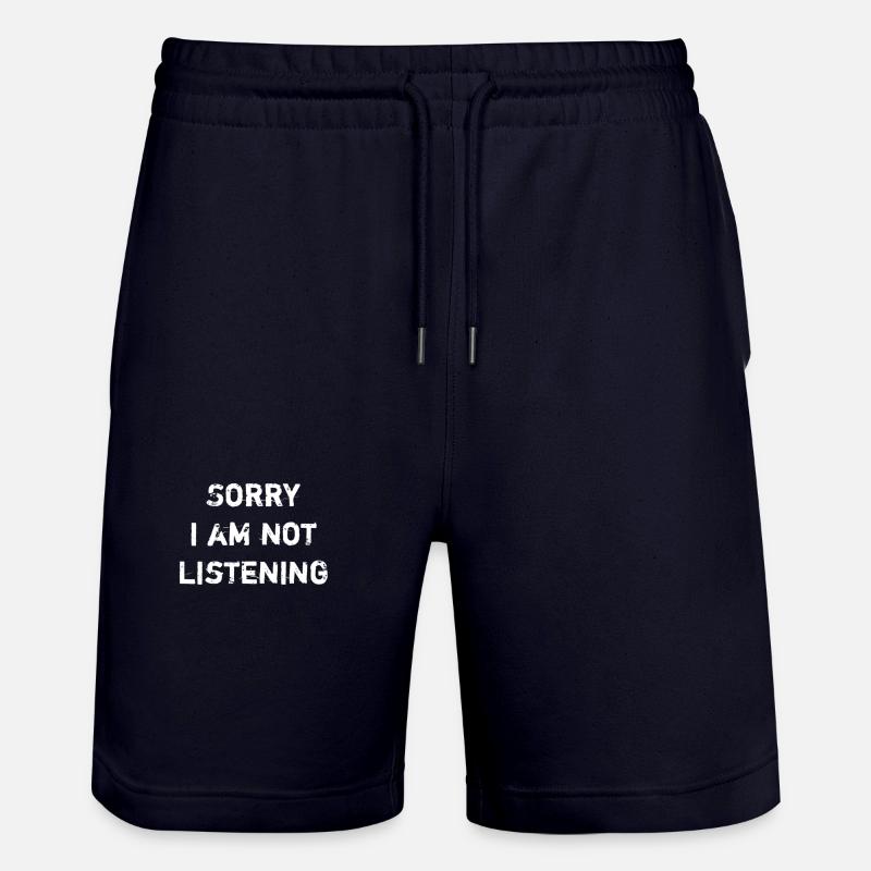Désolé je n'écoute pas - Short de jogging bio TRAINER Stanley/Stella unisexe - marine foncé