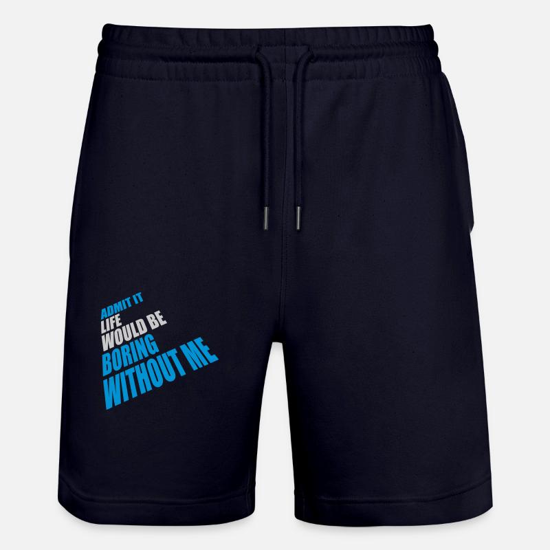 vie ennuyeuse sans moi - Short de jogging bio TRAINER Stanley/Stella unisexe - marine foncé