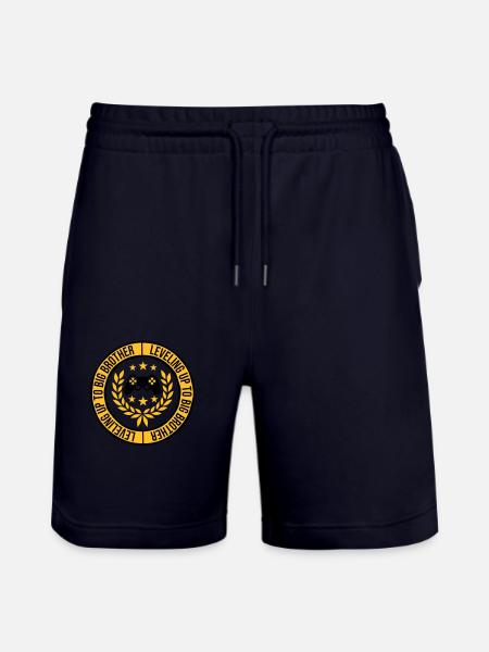 Leveling up big brother - Stanley/Stella Trainer Unisex Organic Jogging Shorts - dark navy