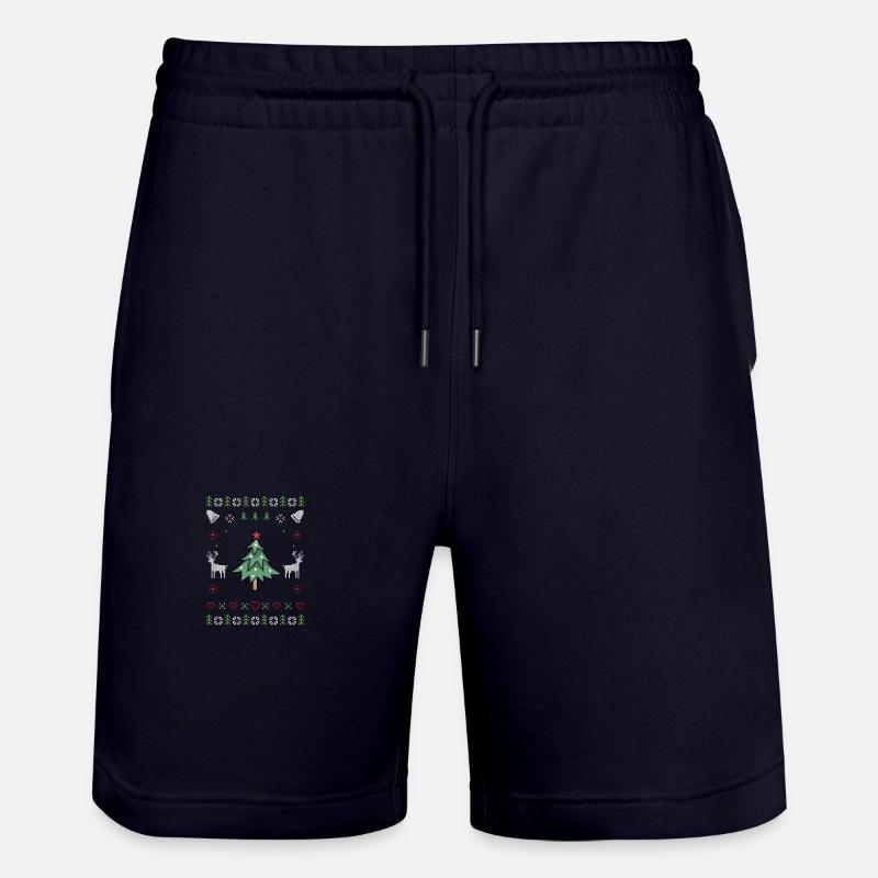 Arbre de Noël moche Noël - Short de jogging bio TRAINER Stanley/Stella unisexe - marine foncé
