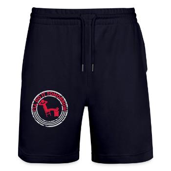 do it tomorrow Zitat - Stanley/Stella Unisex Bio Joggingshorts Trainer  - Dark navy - Vorne - Nik (191cm) & Marisol (170cm)