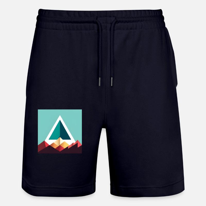 triangle abstrait - Short de jogging bio TRAINER Stanley/Stella unisexe - marine foncé