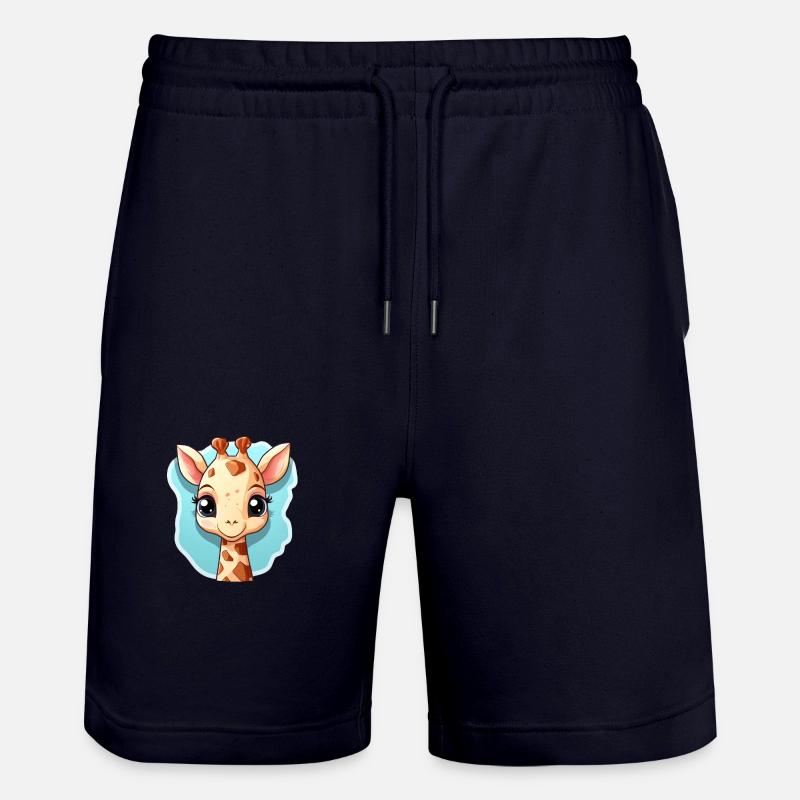 Girafe Kawaii - Short de jogging bio TRAINER Stanley/Stella unisexe - marine foncé