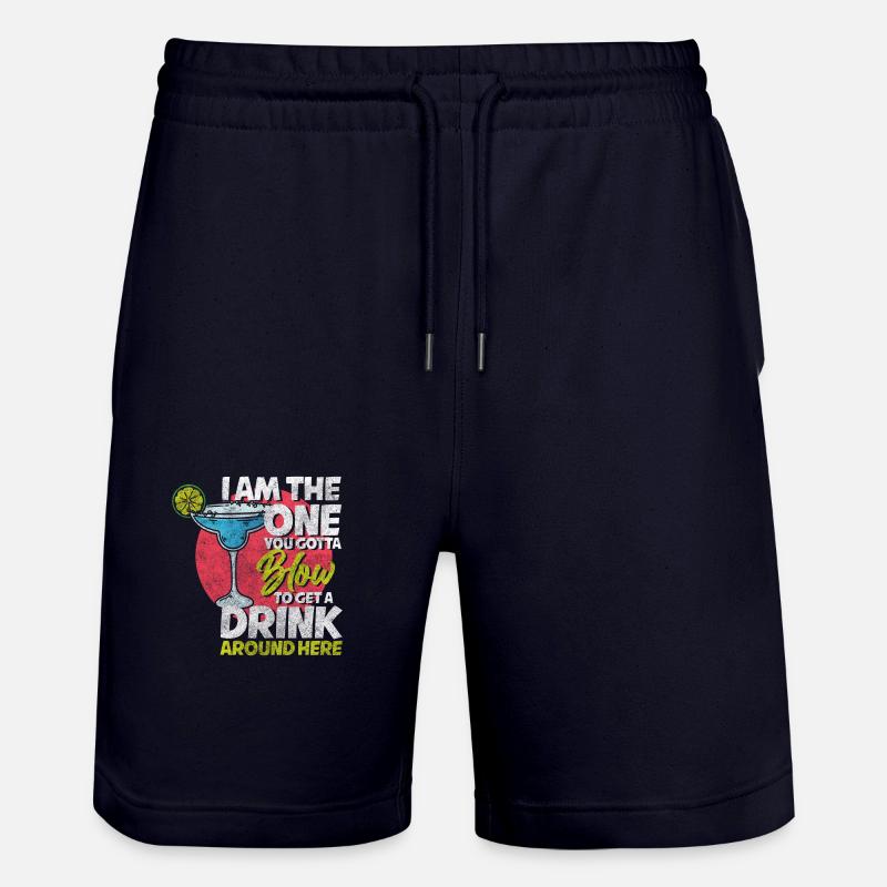 Bar Serveur Shaker Humour - Short de jogging bio TRAINER Stanley/Stella unisexe - marine foncé