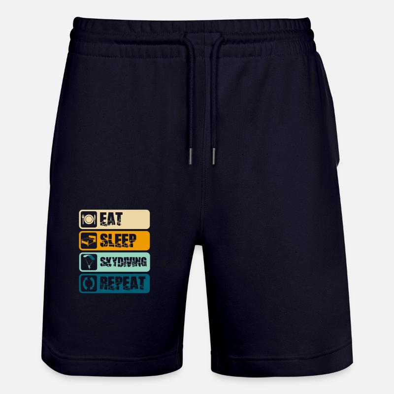Skydiving Sky Freefall - Stanley/Stella Trainer Unisex Organic Jogging Shorts - dark navy
