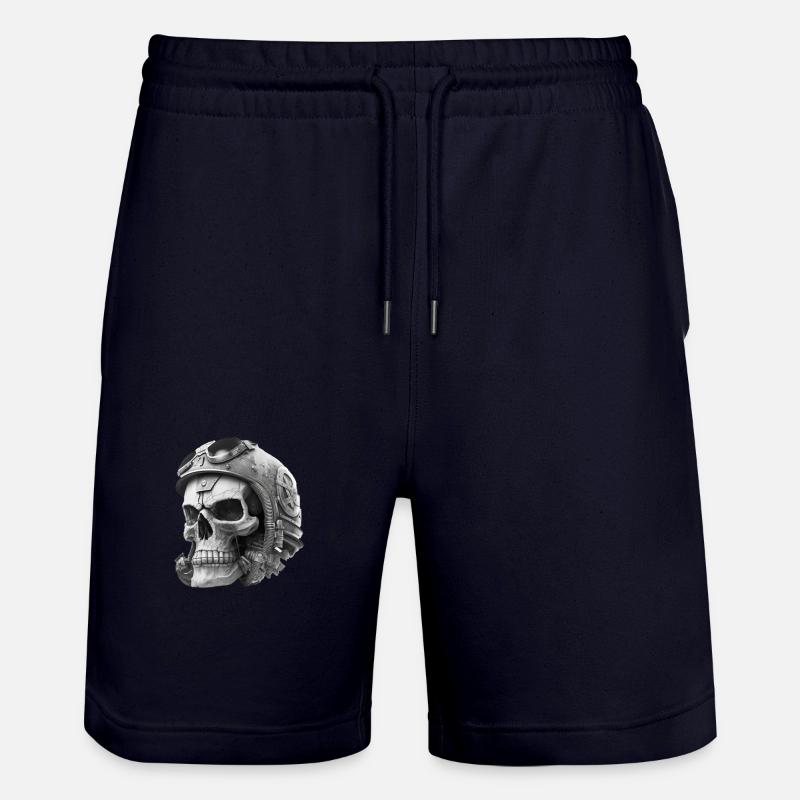 Crâne avec casque - Short de jogging bio TRAINER Stanley/Stella unisexe - marine foncé