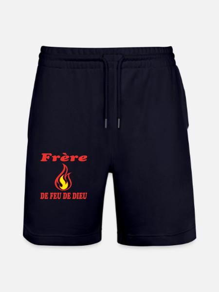 Brother OF GOD'S FIRE - Stanley/Stella Trainer Unisex Organic Jogging Shorts - dark navy