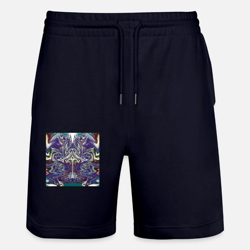 Abstrakte mit ein Stier Muster - Stanley/Stella Unisex Bio Joggingshorts Trainer  - Dark navy