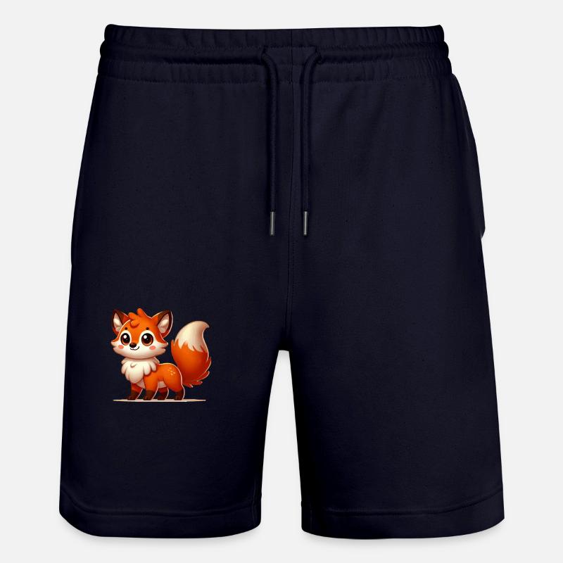 Bande dessinée Fox - Short de jogging bio TRAINER Stanley/Stella unisexe - marine foncé