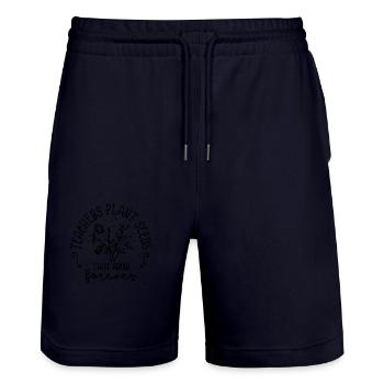 Lehrer Pflanzen Sie Samen, die für immer wachsen Inspiration - Stanley/Stella Unisex Bio Joggingshorts Trainer  - Dark navy - Vorne - Nik (191cm) & Marisol (170cm)