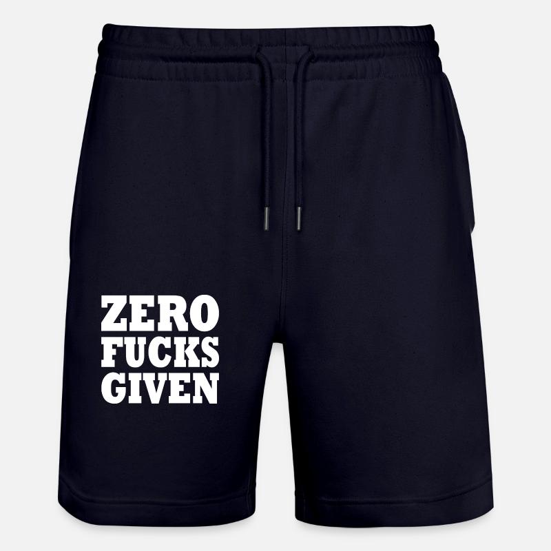 Zero fucks given - Short de jogging bio TRAINER Stanley/Stella unisexe - marine foncé
