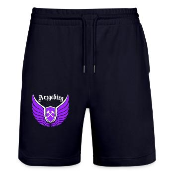 Erzgebirge meine Haamit - Stanley/Stella Unisex Bio Joggingshorts Trainer  - Dark navy - Vorne - Nik (191cm) & Marisol (170cm)