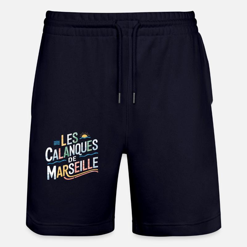 Les Calanques de Marseille - Short de jogging bio TRAINER Stanley/Stella unisexe - marine foncé