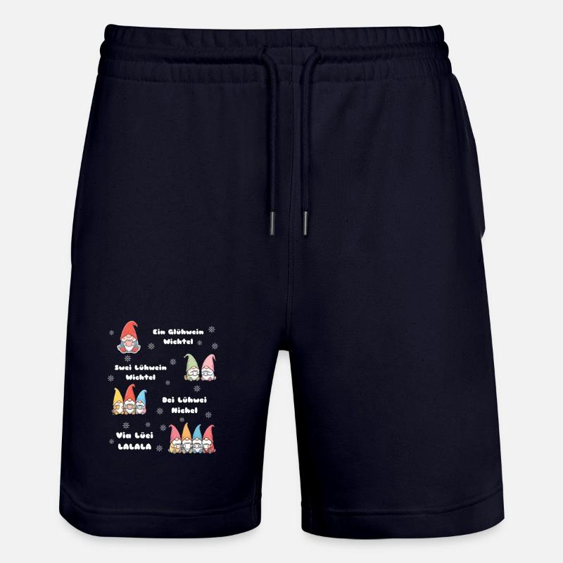 Gnome de Noël Vin chaud - Short de jogging bio TRAINER Stanley/Stella unisexe - marine foncé