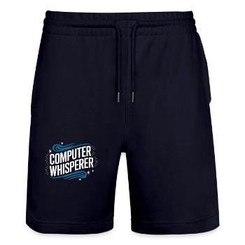 Support technique Informatique - Short de jogging bio TRAINER Stanley/Stella unisexe - marine foncé - Devant - Nik (191cm) & Marisol (170cm)