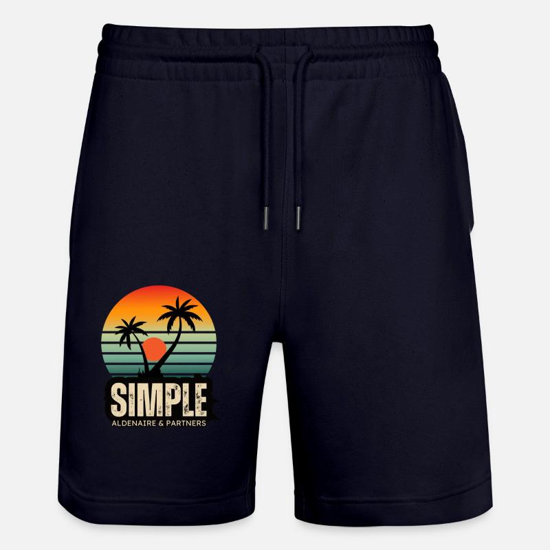 Coucher de soleil 4 - Short de jogging bio TRAINER Stanley/Stella unisexe - marine foncé