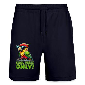 papagei sonnenbrille comic - Stanley/Stella Unisex Bio Joggingshorts Trainer  - Dark navy - Vorne - Nik (191cm) & Marisol (170cm)